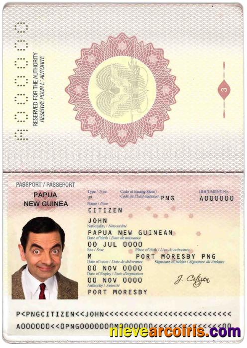 Papua New Guinea passport